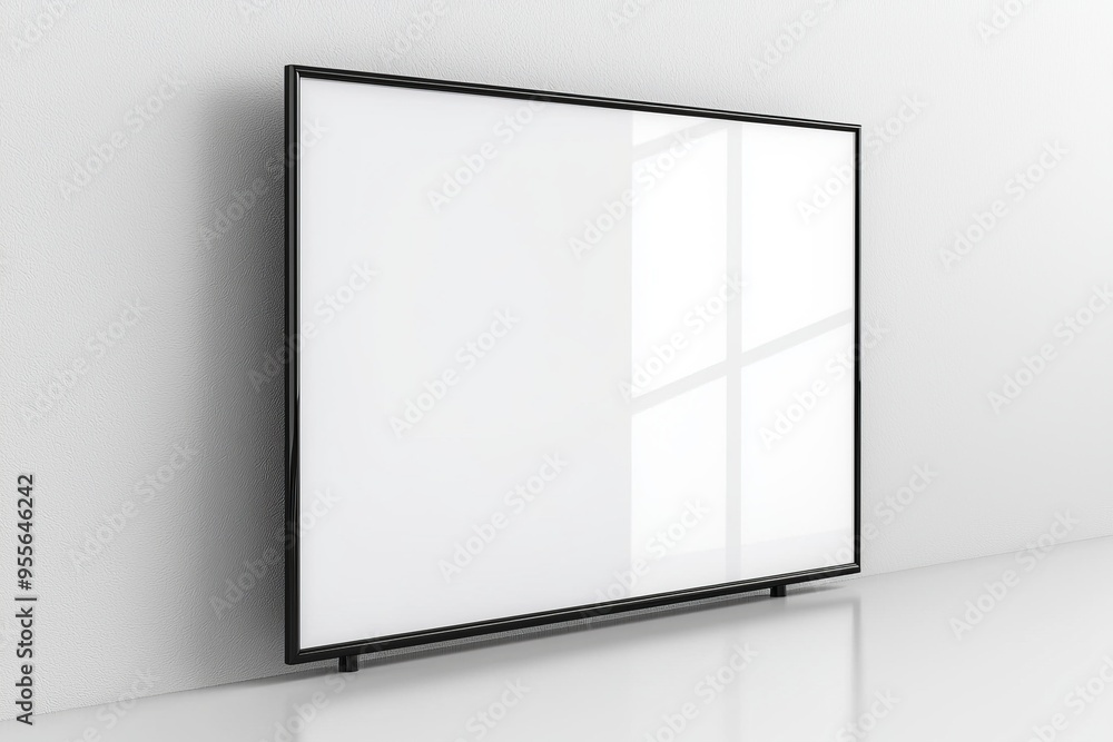 TV screen mockup on isolated background created with Generative AI TV screen mockup on isolated background created with Generative AI