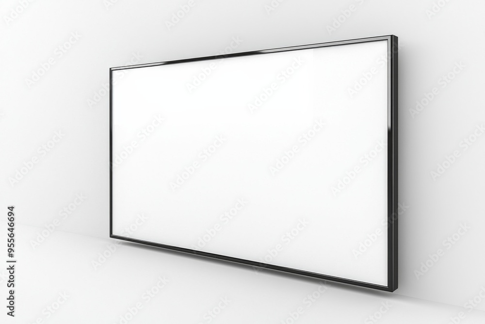 TV screen mockup on isolated background created with Generative AI TV screen mockup on isolated background created with Generative AI