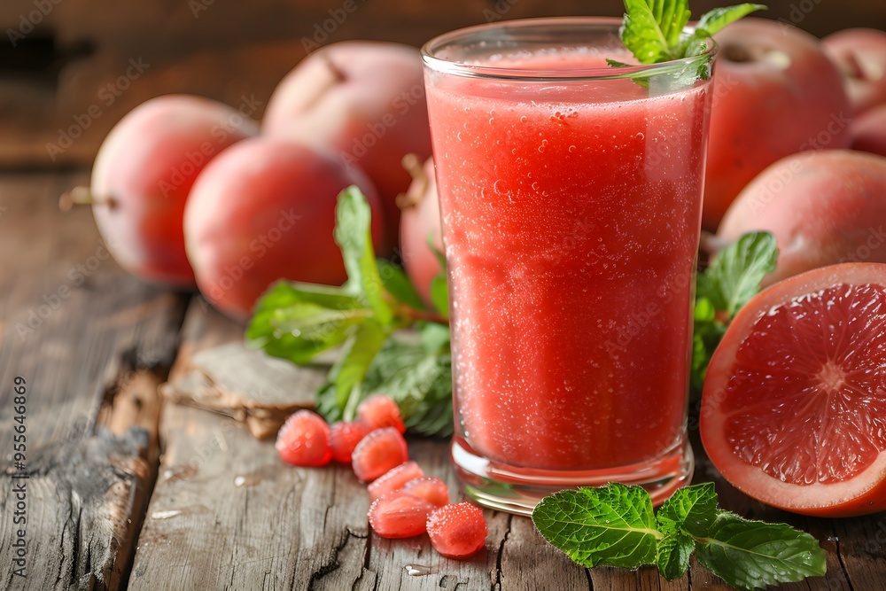 Refreshing Peach and Mint Smoothie with Fresh Ingredients Refreshing Peach and Mint Smoothie with Fresh Ingredients