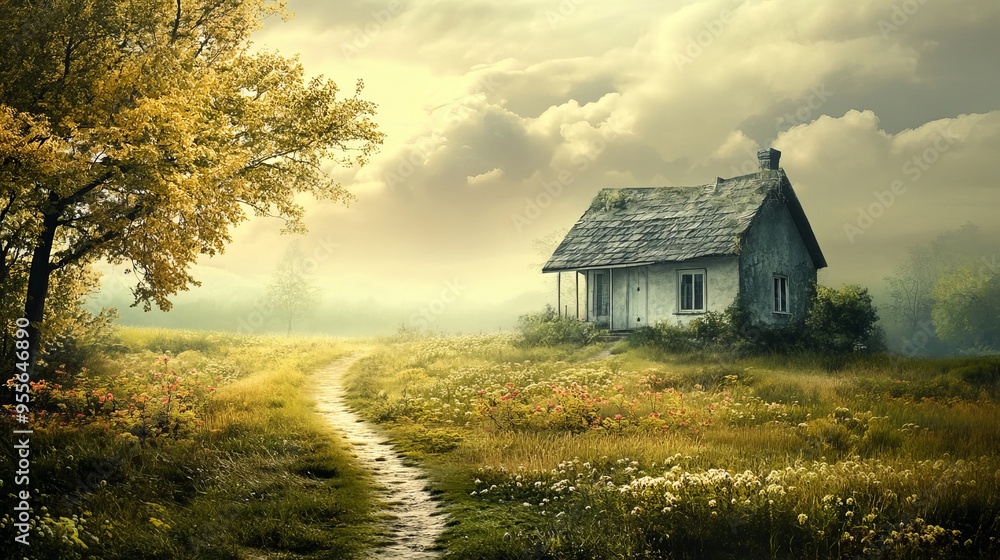 House in Solitude Place for Text