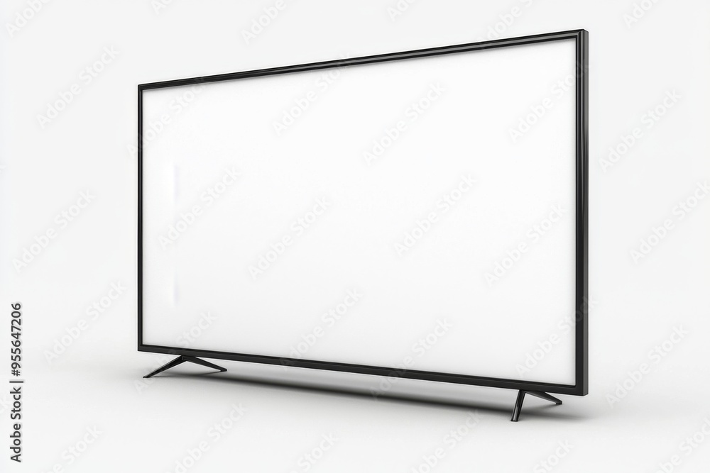 TV screen mockup on isolated background created with Generative AI TV screen mockup on isolated background created with Generative AI