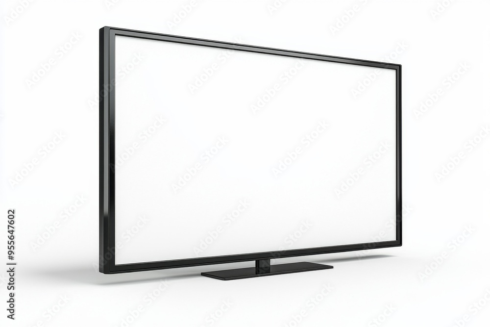 TV screen mockup on isolated background created with Generative AI TV screen mockup on isolated background created with Generative AI