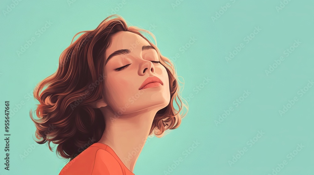 Minimalist Portrait of a Woman Beauty Calm Self-Improvement Minimalist Portrait of a Woman Beauty Calm Self-Improvement