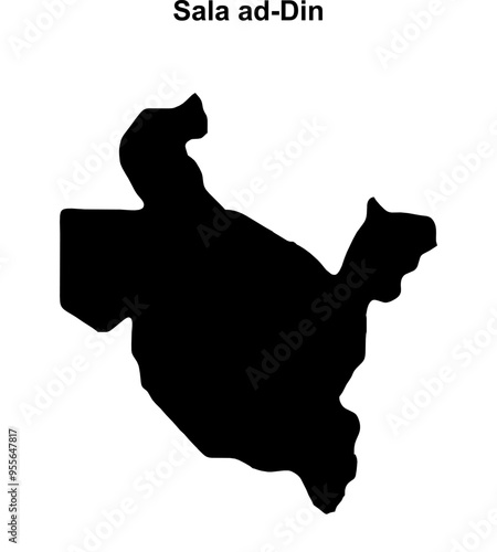 Sala ad-Din governorate blank outline map