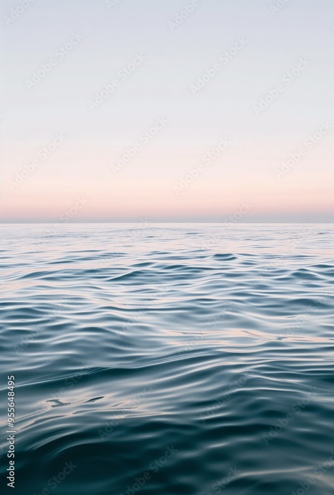Fototapeta premium Crystal clear sea water at sunset.