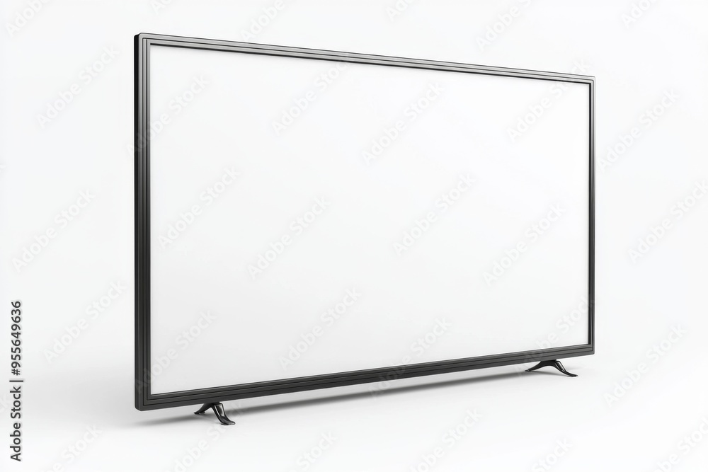 TV screen mockup on isolated background created with Generative AI TV screen mockup on isolated background created with Generative AI