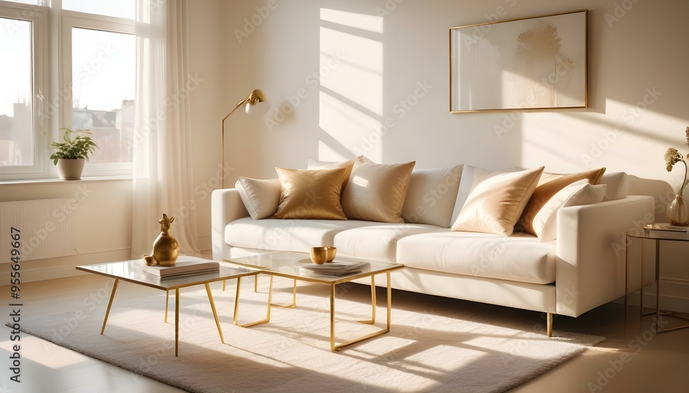 Fototapeta premium Photo interior modern design room 3d illustration