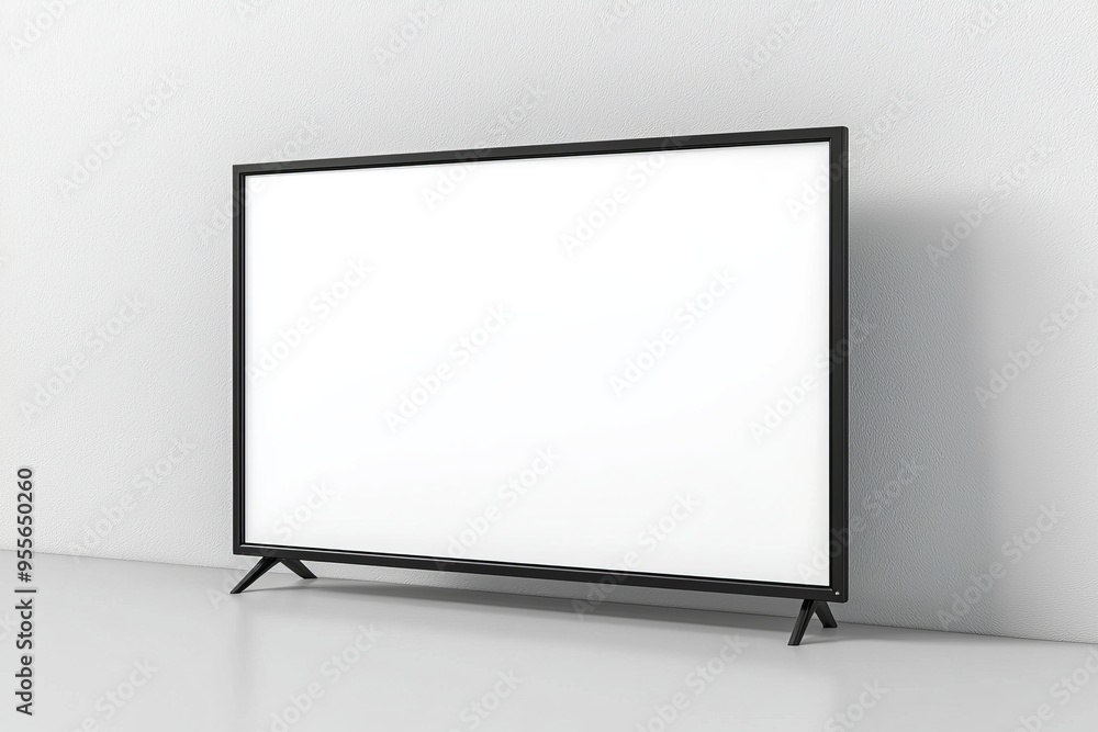 TV screen mockup on isolated background created with Generative AI TV screen mockup on isolated background created with Generative AI