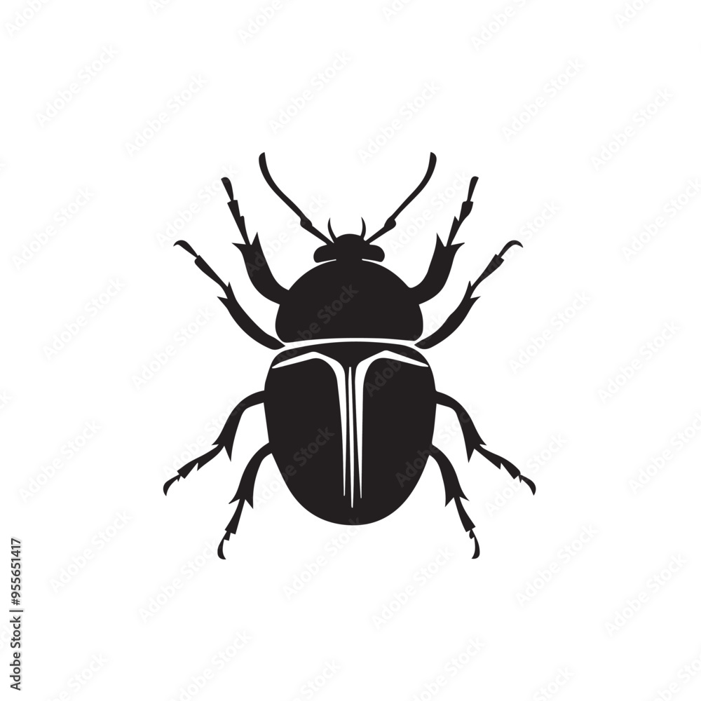 Fototapeta premium Beetle in cartoon, doodle style . Image for t-shirt, web, mobile apps and ui. Isolated 2d vector illustration in logo, icon, sketch style, Eps 10, black and white. AI Generative