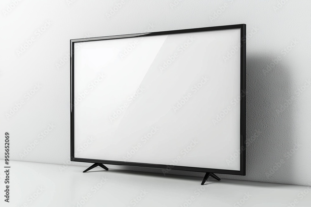 TV screen mockup on isolated background created with Generative AI TV screen mockup on isolated background created with Generative AI
