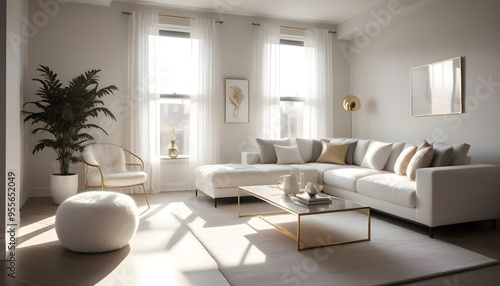 Photo interior modern design room 3d illustration