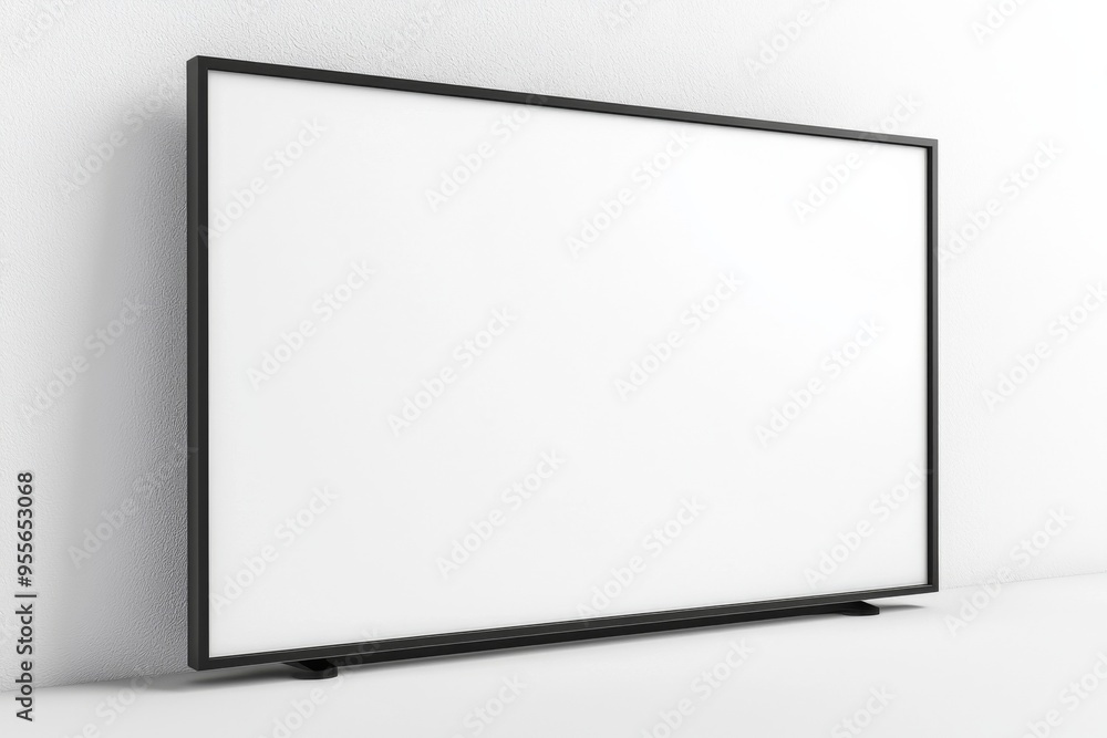 TV screen mockup on isolated background created with Generative AI TV screen mockup on isolated background created with Generative AI