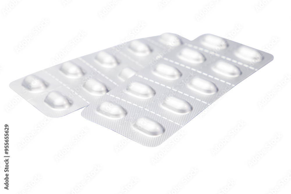 pack of tablets isolated on white background pack of tablets isolated on white background