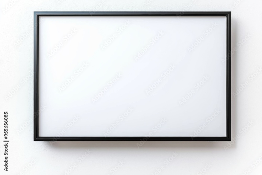 TV screen mockup on isolated background created with Generative AI TV screen mockup on isolated background created with Generative AI
