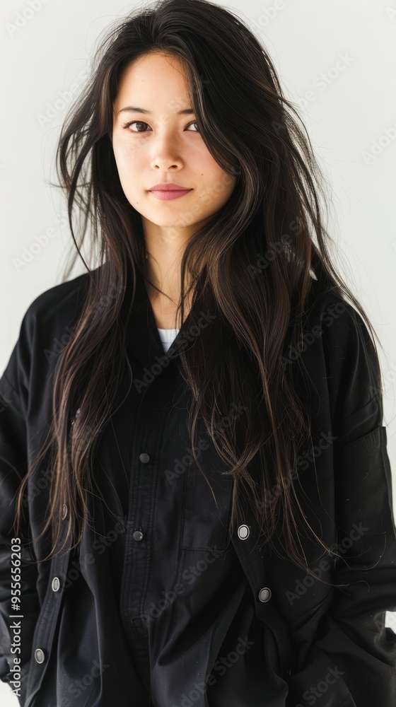 Japanese woman on white background. Japanese woman on white background.
