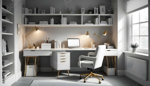 Photo interior modern design room 3d illustration