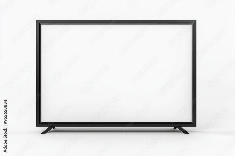 TV screen mockup on isolated background created with Generative AI TV screen mockup on isolated background created with Generative AI