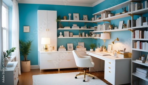 Photo interior modern design room 3d illustration