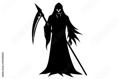 Realistic Halloween ghosts. Vector scary transparent white ghost, ghoul or spirit monsters silhouettes with spooky faces. Horror holiday flying phantoms or nightmare shadows foggy figures