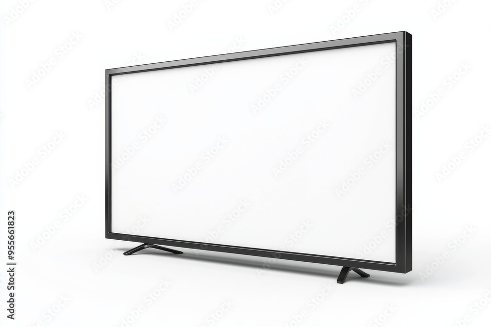 TV screen mockup on isolated background created with Generative AI TV screen mockup on isolated background created with Generative AI