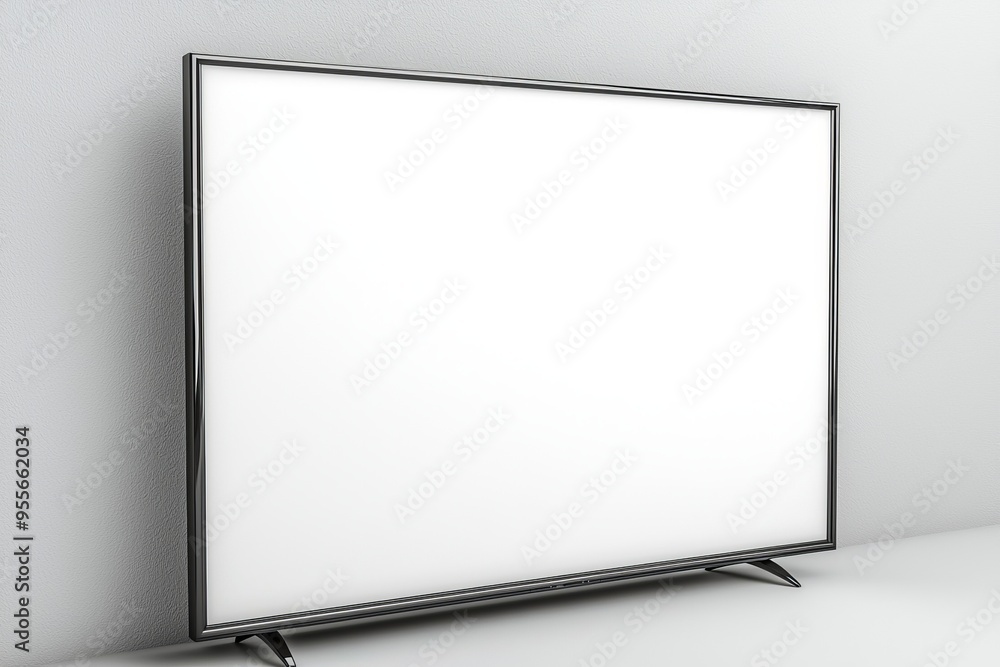 TV screen mockup on isolated background created with Generative AI TV screen mockup on isolated background created with Generative AI