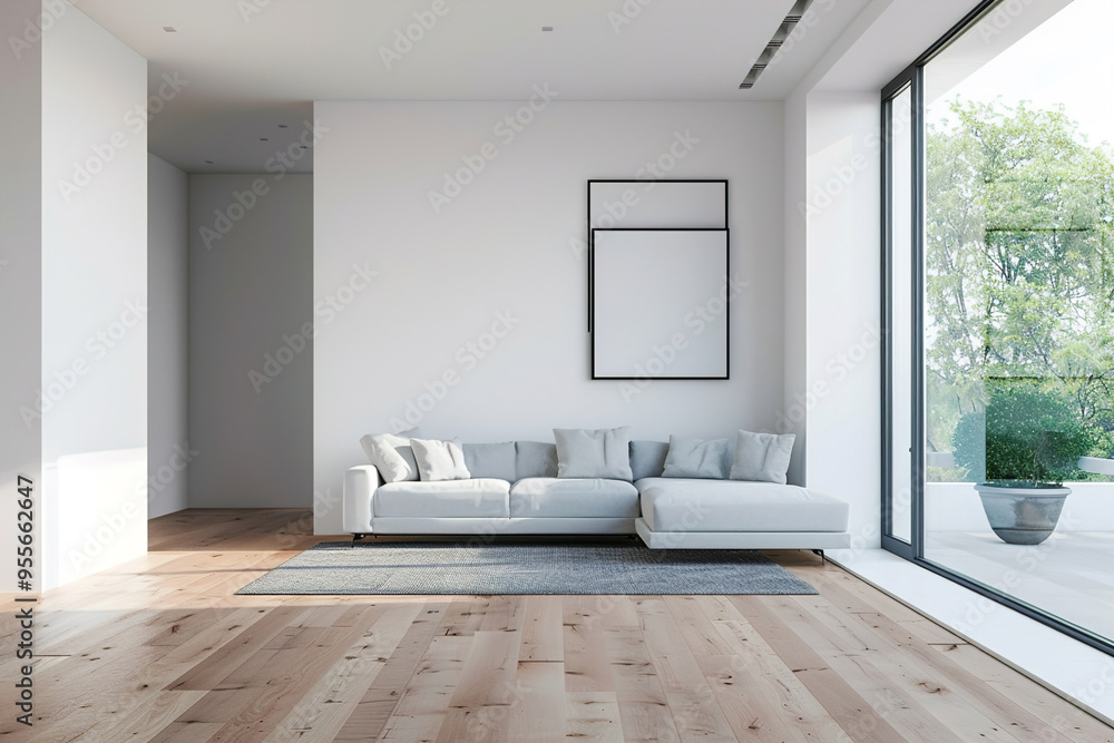 Fototapeta premium Minimalist showcasing streamlined, clutter-free home