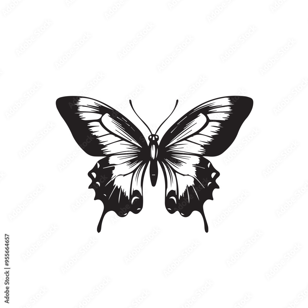 Butterfly in cartoon, doodle style . Image for t-shirt, web, mobile apps and ui. Isolated 2d vector illustration in logo, icon, sketch style, Eps 10, black and white. AI Generative Butterfly in cartoon, doodle style . Image for t-shirt, web, mobile apps and ui. Isolated 2d vector illustration in logo, icon, sketch style, Eps 10, black and white. AI Generative