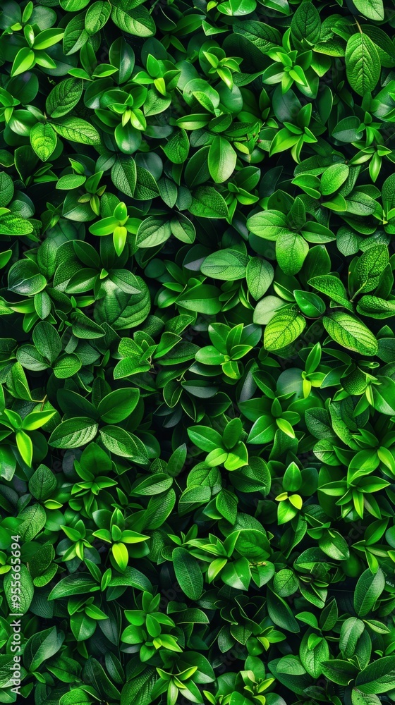 Dense wall of tiny green leaves, arranged meticulously to form a natural pattern, vivid colors and intricate texture, emphasizing organic design, perfect for eco-friendly themes. Dense wall of tiny green leaves, arranged meticulously to form a natural pattern, vivid colors and intricate texture, emphasizing organic design, perfect for eco-friendly themes.