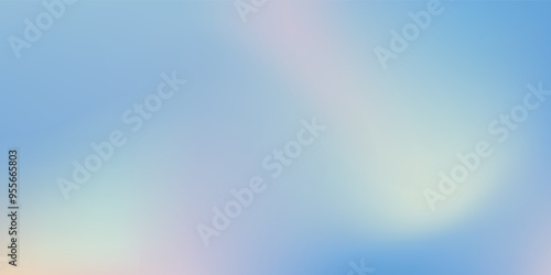 Abstract cirrus clouds. Light blue, pink color vector banner. Pastel gradient sky pattern. Blurred light fuzz colorful gradient background