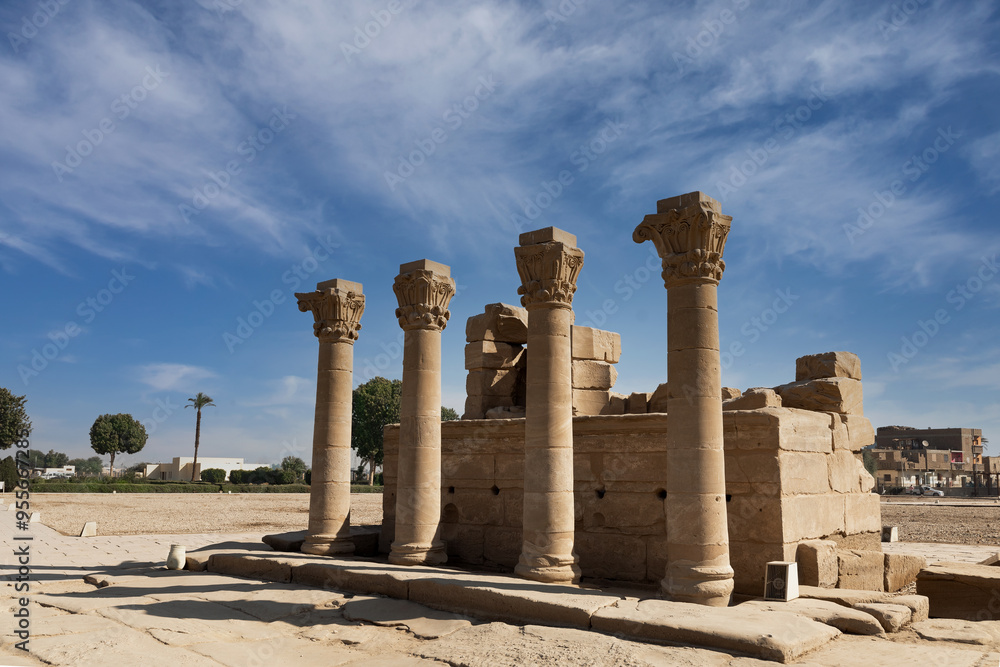Roman columns in front of the temple complex of Hathor . Dendera . Egypt.
Roman columns in front of the temple complex of Hathor . Dendera . Egypt.