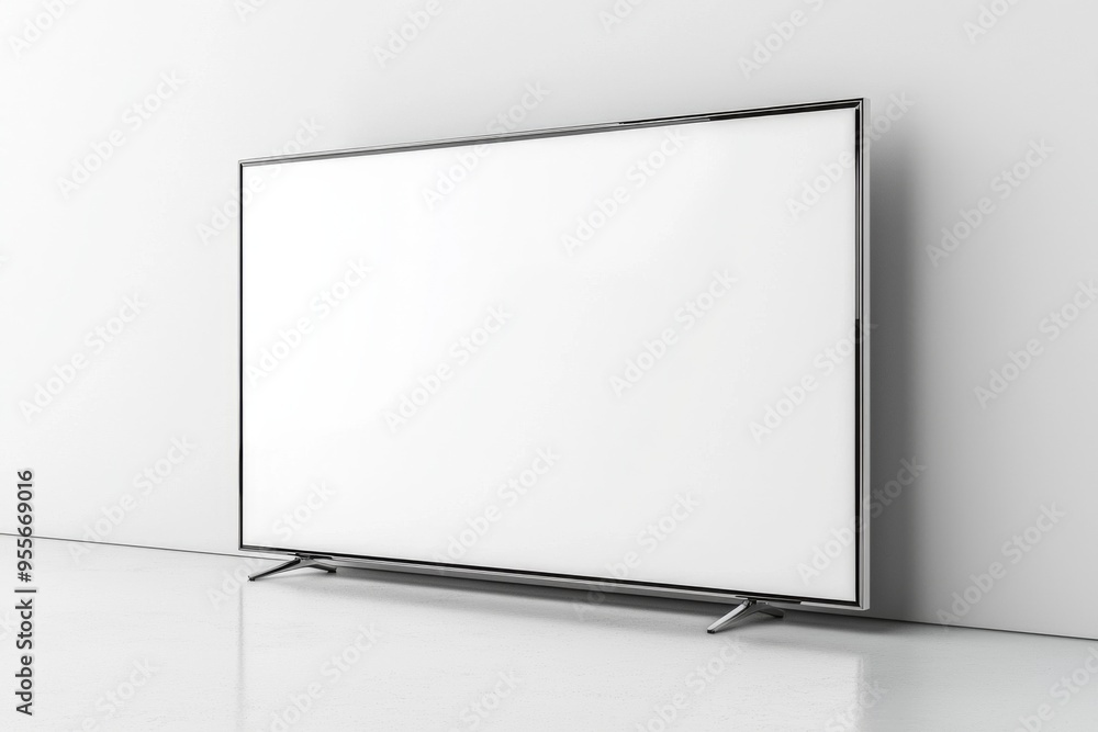 TV screen mockup on isolated background created with Generative AI TV screen mockup on isolated background created with Generative AI