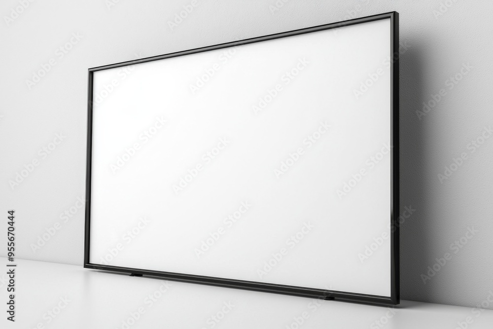 TV screen mockup on isolated background created with Generative AI TV screen mockup on isolated background created with Generative AI