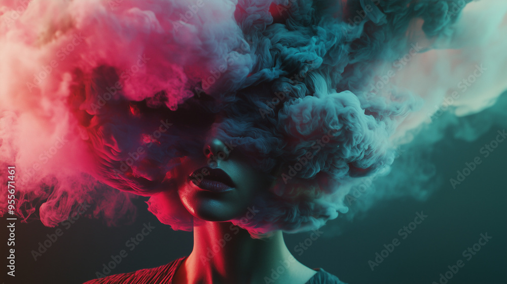 Woman in retro pop art style. A colorful painting in an abstract style depicting a beautiful woman. AI generation Woman in retro pop art style. A colorful painting in an abstract style depicting a beautiful woman. AI generation