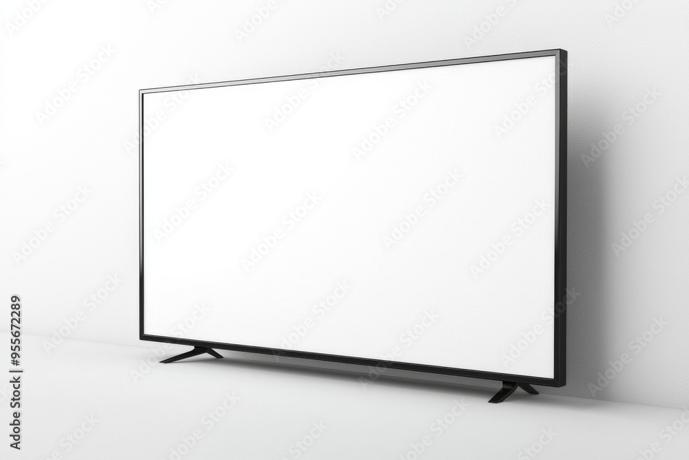 TV screen mockup on isolated background created with Generative AI TV screen mockup on isolated background created with Generative AI