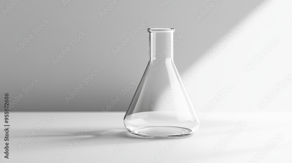 Blank chemistry flask glass. Chemistry lab glassware Blank chemistry flask glass. Chemistry lab glassware