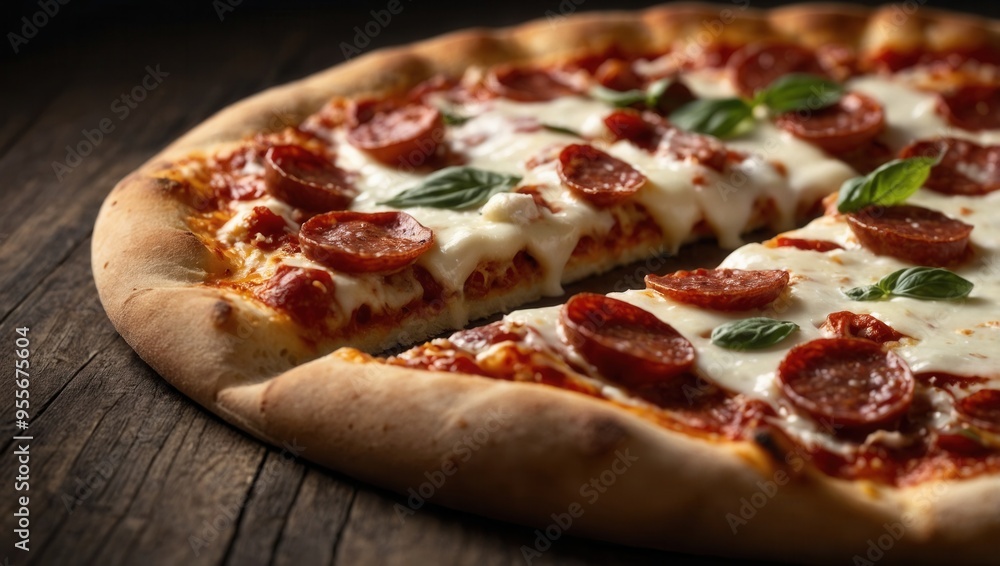 A pepperoni pizza with a lot of pepperoni on it A pepperoni pizza with a lot of pepperoni on it