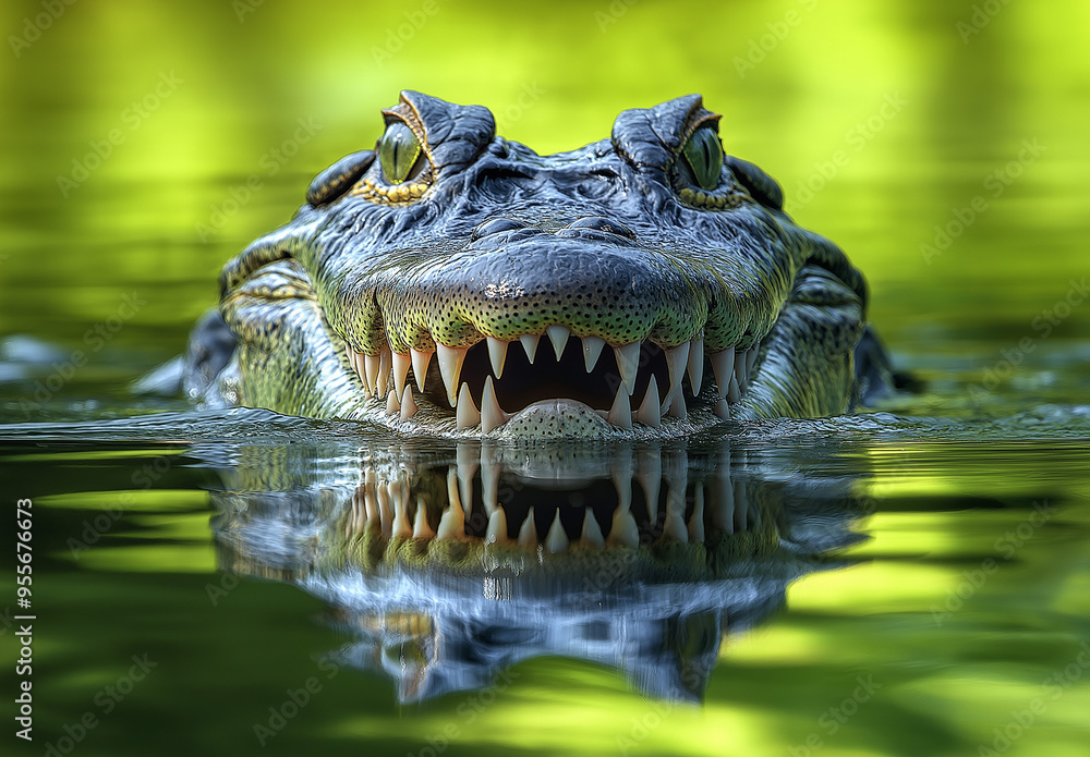 Cocodrile’s Focus: Locked Eyes on a World of Untamed Wilderness Cocodrile’s Focus: Locked Eyes on a World of Untamed Wilderness