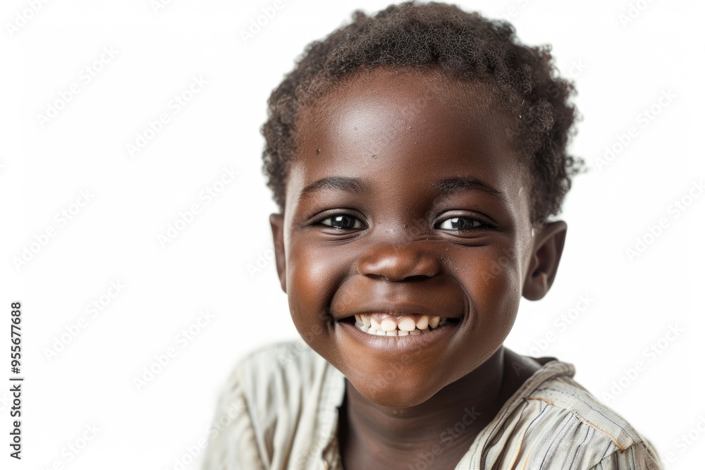 Happy black african child in studio isolated on white. Happy black african child in studio isolated on white.