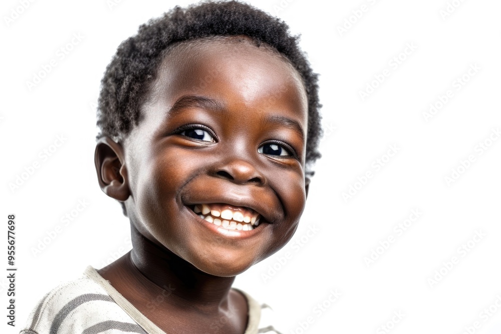 Happy black african child in studio isolated on white. Happy black african child in studio isolated on white.