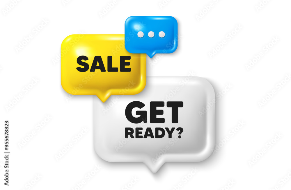 Discount speech bubble offer 3d icon. Get ready tag. Special offer sign. Advertising discounts symbol. Get ready discount offer. Speech bubble sale banner. Discount balloon. Vector Discount speech bubble offer 3d icon. Get ready tag. Special offer sign. Advertising discounts symbol. Get ready discount offer. Speech bubble sale banner. Discount balloon. Vector