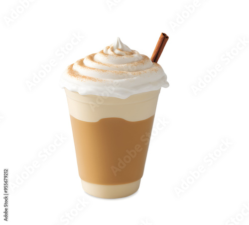 pumpkin spice latte isolated on white or transparent background 