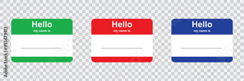 name badge template. hello my name is blank template. EPS 10.