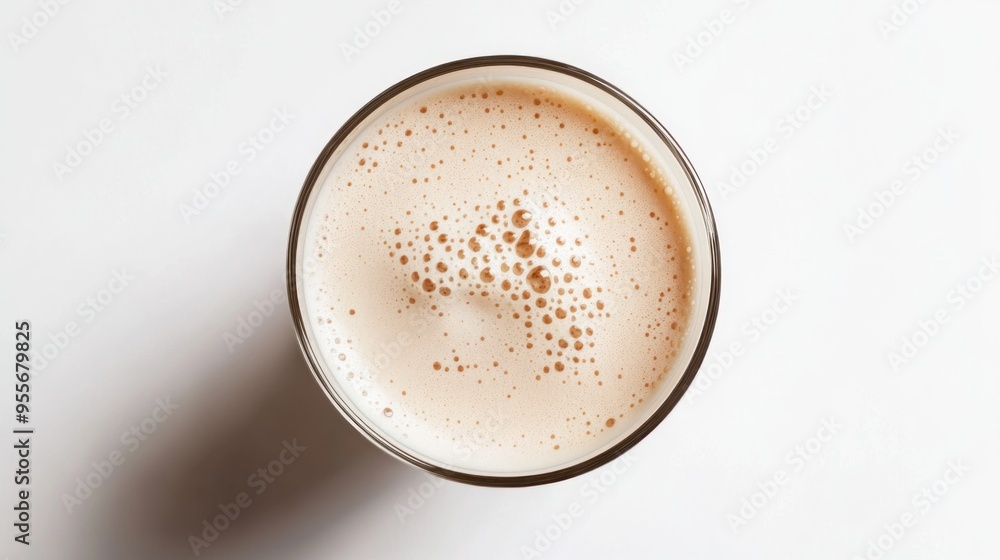 Close-Up of a Glass of Creamy Beverage Close-Up of a Glass of Creamy Beverage