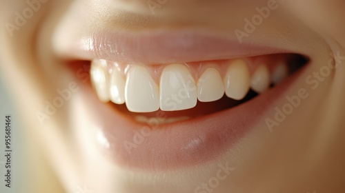 Perfect smile close up. Smiling woman. Smile background