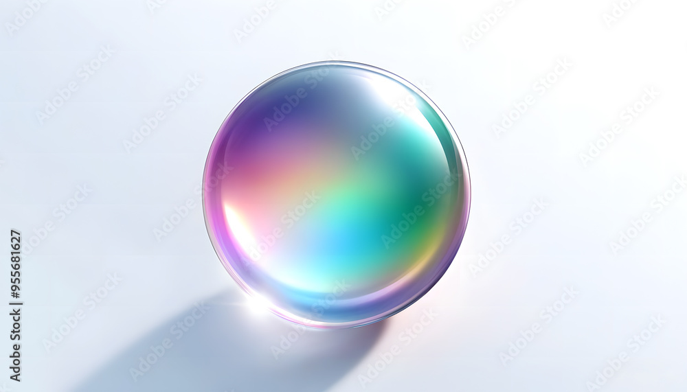 Iridescent Glass Sphere with Soft Gradient Iridescent Glass Sphere with Soft Gradient