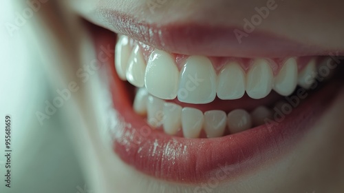 Perfect smile close up. Smiling woman. Smile background