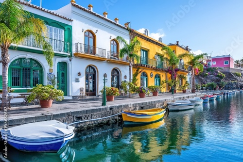 Gran Canaria - Traditional Port in Puerto de Mogan with Colorful Architecture photo