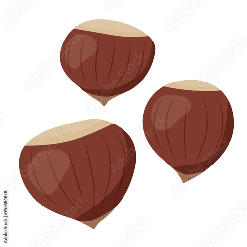 sweet chestnut icon - vector illustration