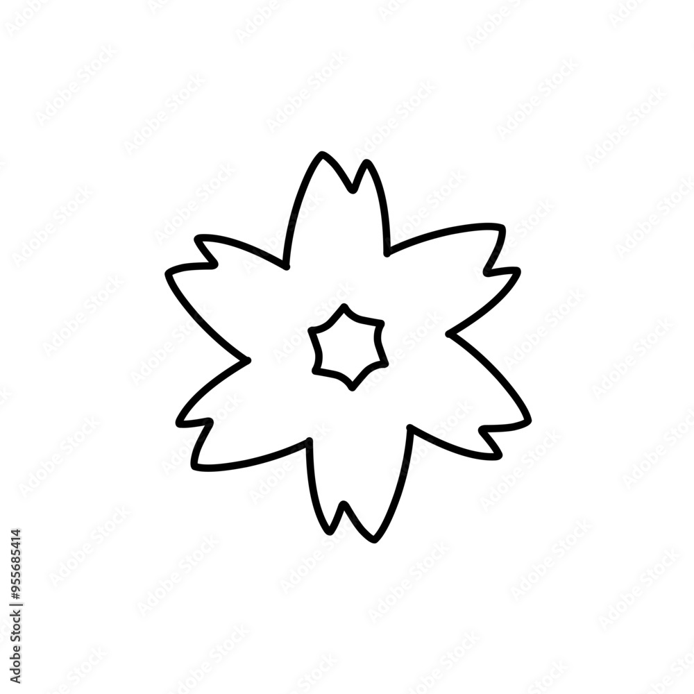 Obraz premium cherry blossom outline