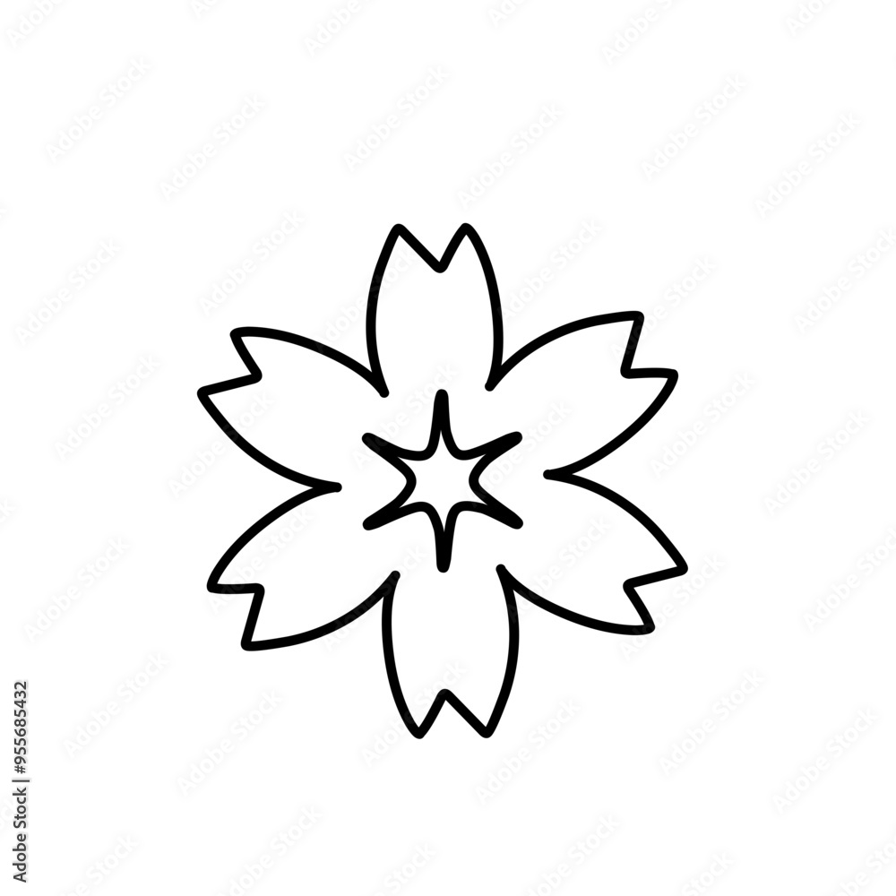 cherry blossom outline cherry blossom outline